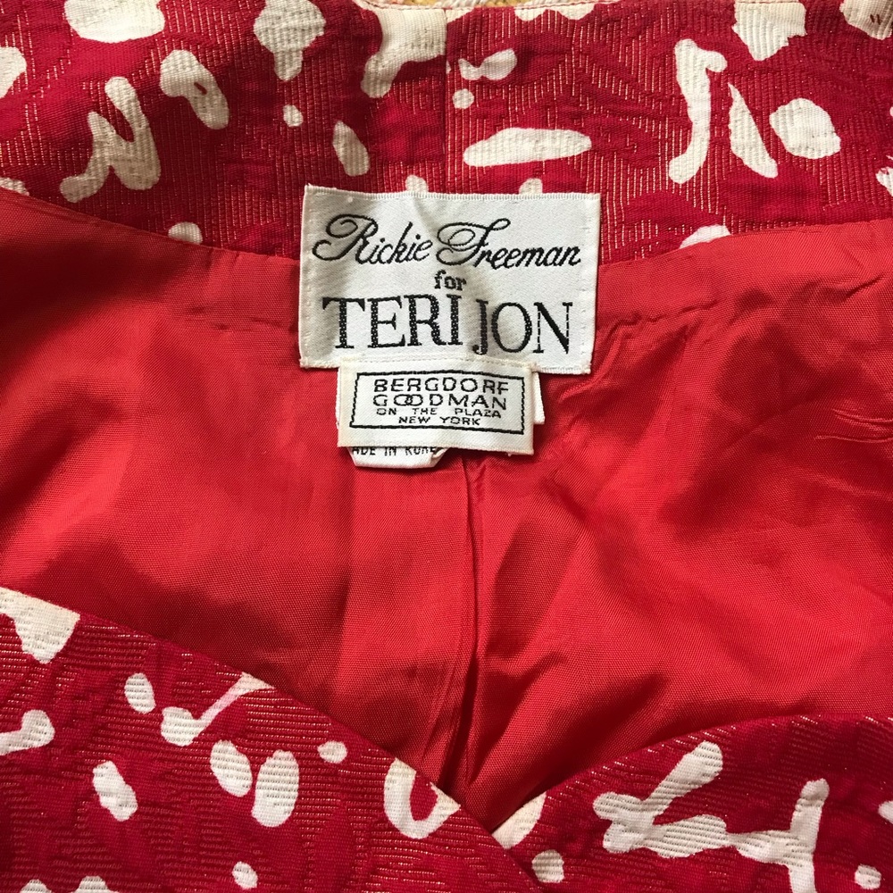 Vintage Teri Jon Red and White Blazer - Picture 7 of 7